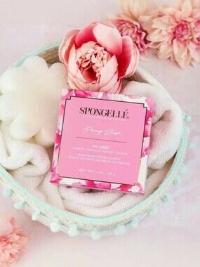 Spongelle Peony Blush Body Wash Infused Buffer Flower Sponge 85g *BNIB!